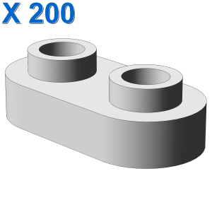 Plate, Modified 1 x 2 Rounded with 2 Open Studs X 200