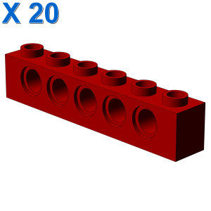 TECHNIC BRICK 1X6, Ø4,9 X 20