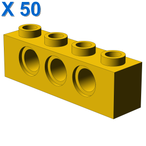 TECHNIC BRICK 1X4, Ø4,9 X 50