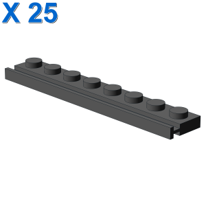 PLATE 1X8 WITH RAIL X 25