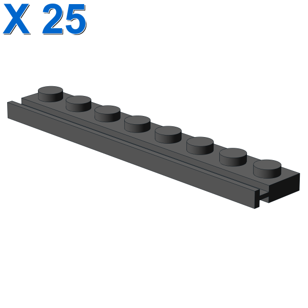 PLATE 1X8 WITH RAIL X 25