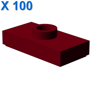 PLATE 1X2, W/ 1 KNOB X 100