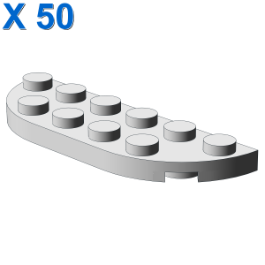 1/2 CIRCLE PLATE 2X6 X 50