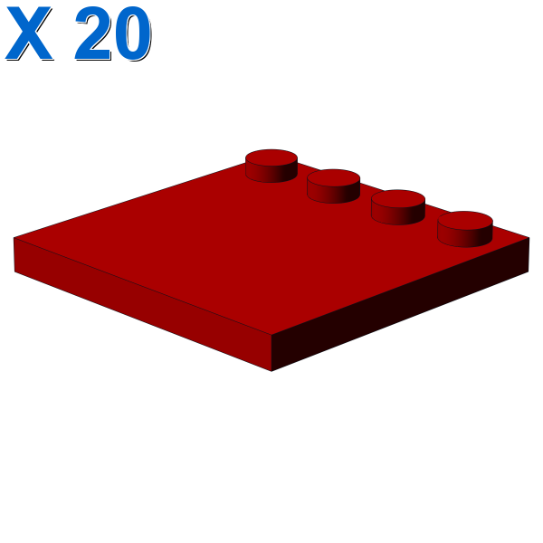 PLATE 4X4 W. 4 KNOBS X 20