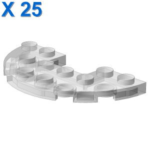 PLATE HALF CIRCLE 3x6 WITH CUT X 25