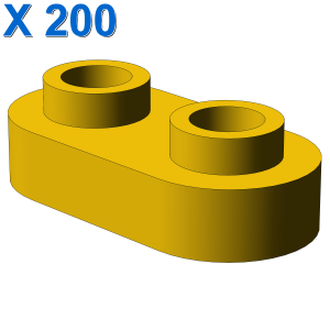 Plate, Modified 1 x 2 Rounded with 2 Open Studs X 200