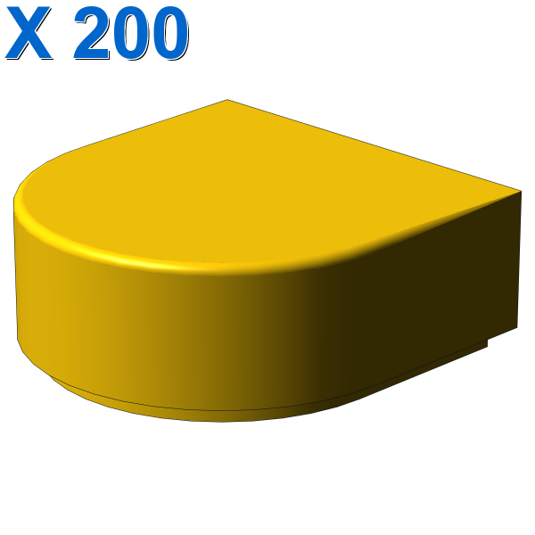 FLAT TILE 1x1 ½ CIRCLE X 200