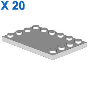 PLATE 4X6 W. 12 KNOBS X 20