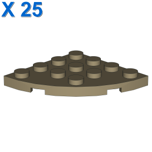 PLATE 4X4, 1/4 CIRCLE X 25