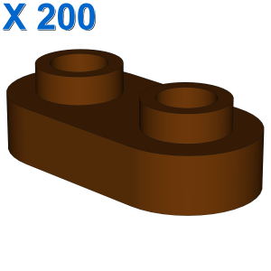 Plate, Modified 1 x 2 Rounded with 2 Open Studs X 200