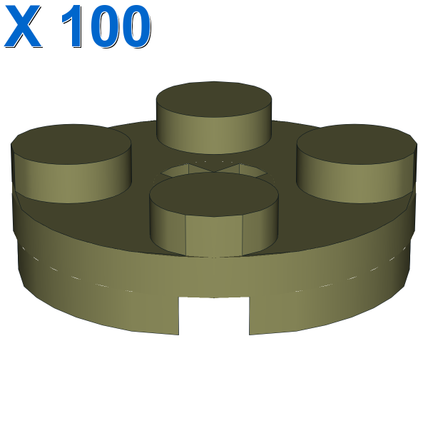 PLATE 2X2 ROUND X 100