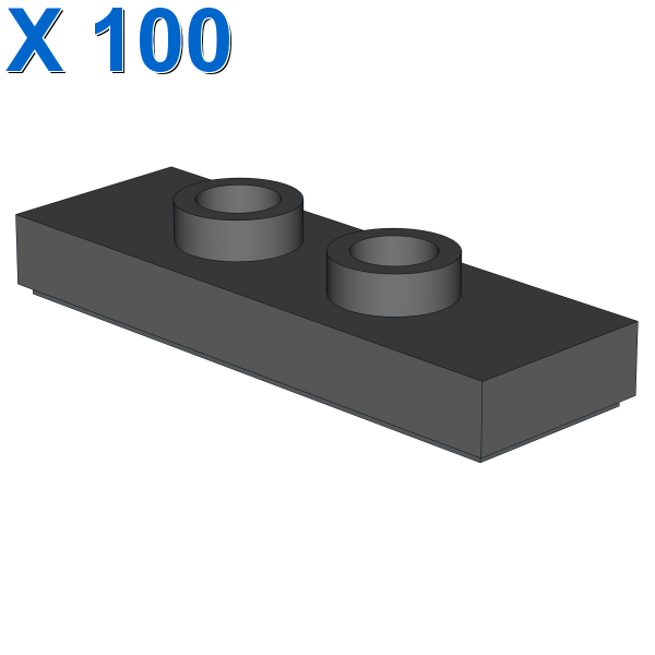 Modified 1 x 3 with 2 Studs (Double Jumper) X 100