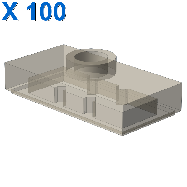 PLATE 1X2, W/ 1 KNOB X 100