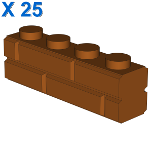 PROFILE BRICK 1x4 SINGLE GRO. X 25