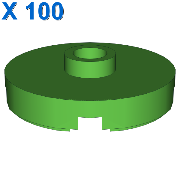 PLATE ROUND W. 1 KNOB X 100