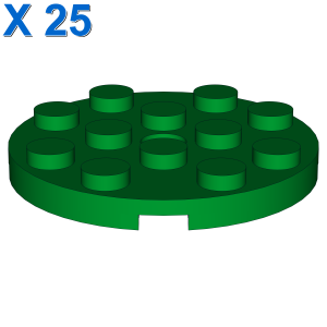 PLATE 4X4 ROUND W. SNAP X 25