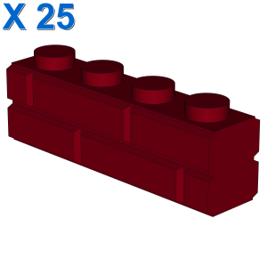 PROFILE BRICK 1x4 SINGLE GRO. X 25