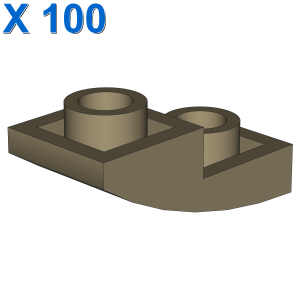 PLATE W/ HALF BOW INV. 1X2X2/3 X 100