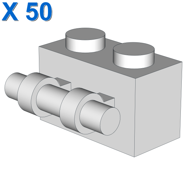 BRICK 1X2 WITH STICK X 50