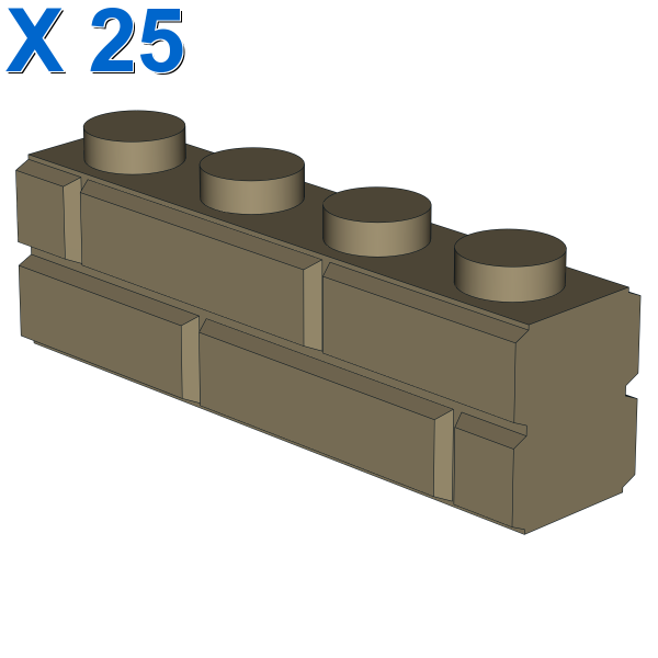 PROFILE BRICK 1x4 SINGLE GRO. X 25