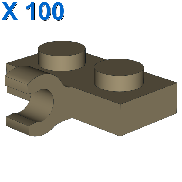 PLATE 1X2 W. 1 HORIZONTAL SNAP X 100