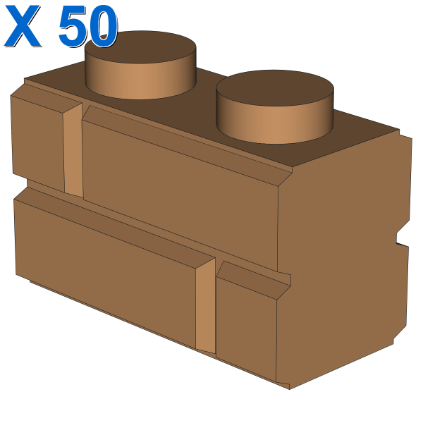 Profile brick 1x2 single gro. X 50