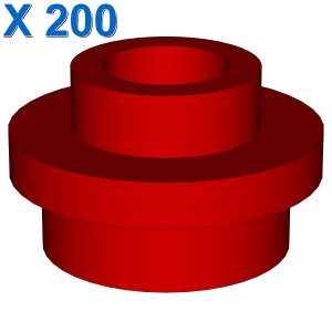 PL.ROUND 1X1 W. THROUGHG. HOLE X 200