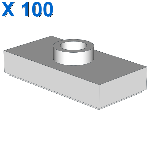 PLATE 1X2, W/ 1 KNOB X 100