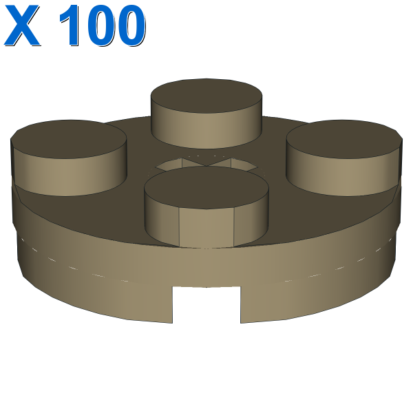 PLATE 2X2 ROUND X 100