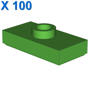 PLATE 1X2, W/ 1 KNOB X 100