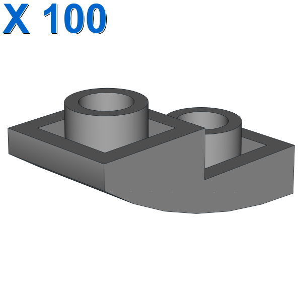 PLATE W/ HALF BOW INV. 1X2X2/3 X 100