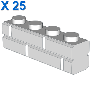 PROFILE BRICK 1x4 SINGLE GRO. X 25