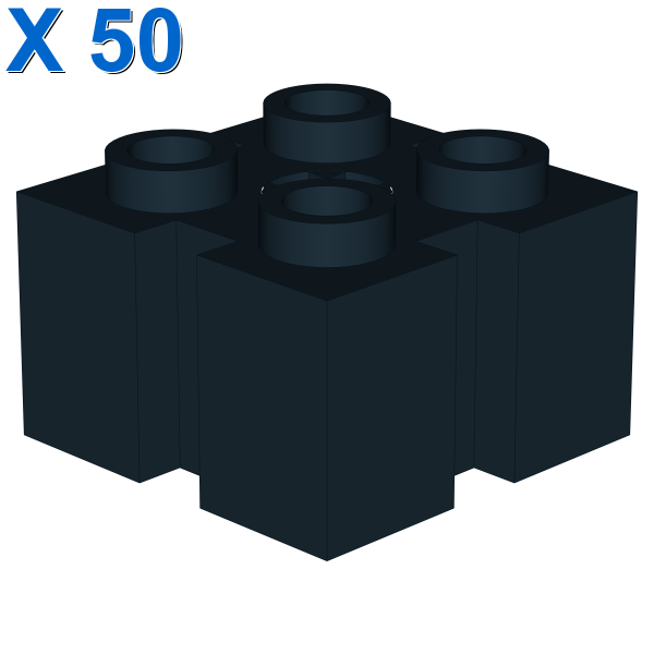 BRICK 2X2 W/GROOVE A.CR.HOLE X 50