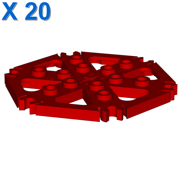 PLATE HEXAGONAL W STAND. Ø 48 X 20