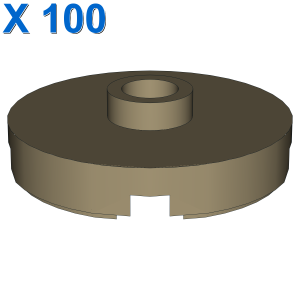 PLATE ROUND W. 1 KNOB X 100