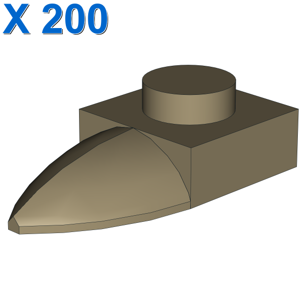 PLATE 1X1 W/TOOTH X 200