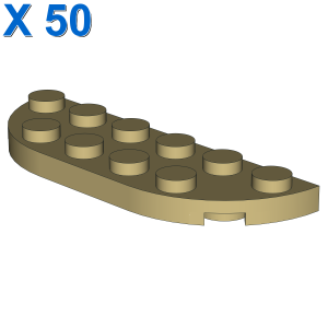 1/2 CIRCLE PLATE 2X6 X 50