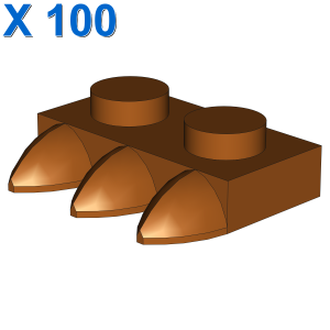 1X2 PLATE WITH 3 TEETH X 100