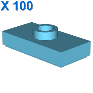 PLATE 1X2, W/ 1 KNOB X 100