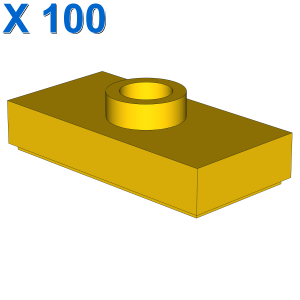 PLATE 1X2, W/ 1 KNOB X 100