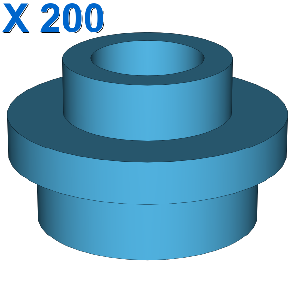 PL.ROUND 1X1 W. THROUGHG. HOLE X 200