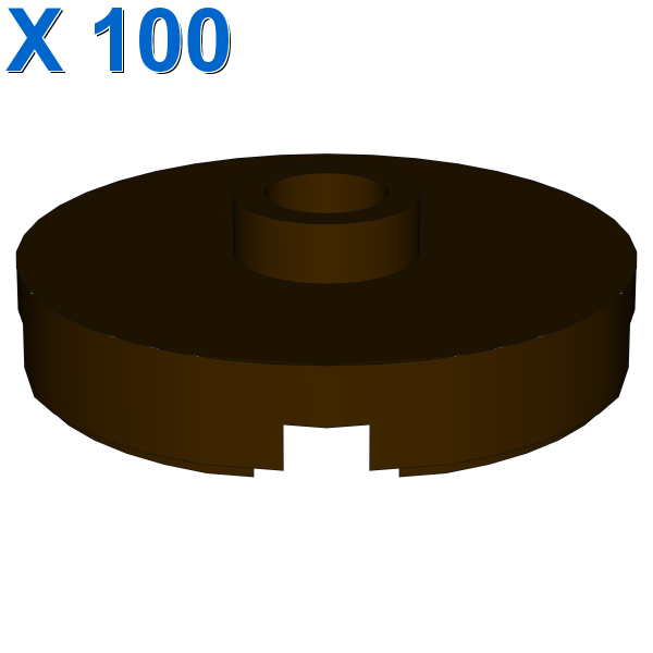 PLATE ROUND W. 1 KNOB X 100