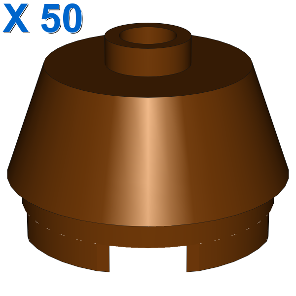 2X2 ROUND,SLOPE BRICK W. KNOB X 50