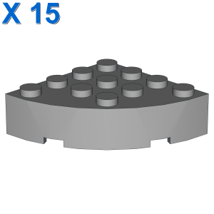 BRICK 4X4 ¼ CIRCLE X 15