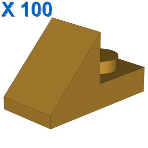 ROOF TILE 1X2 45° W 1/3 PLATE X 100