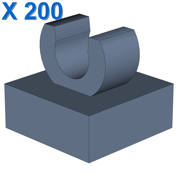 PLATE 1X1 W. UP RIGHT HOLDER X 200