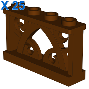 IRON FENCE 1X4X2 W/ 4 STUDS X 25