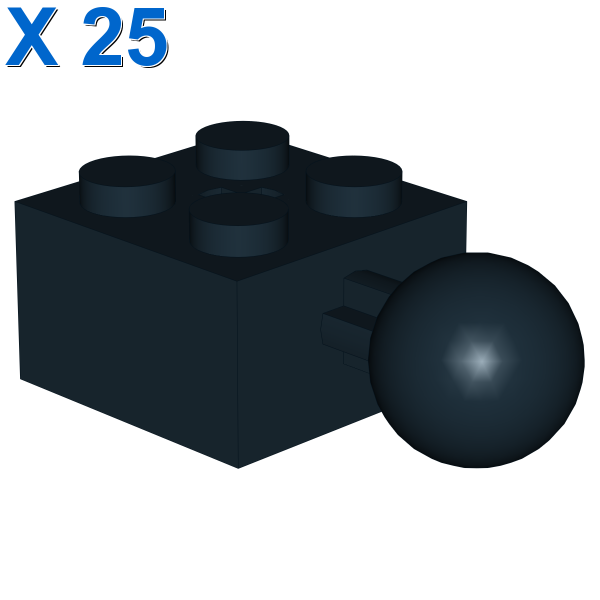 BRICK 2X2 W. BALL Ø 10.2 X 25