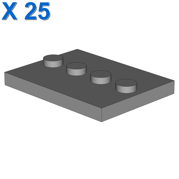 PLATE 3X4 WITH 4 KNOBS X 25