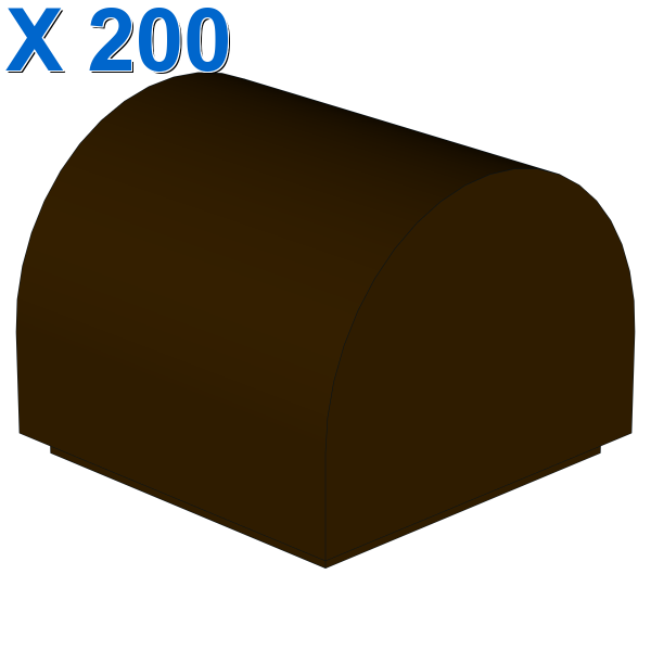 Brick, Modified 1 x 1 x 2/3 No Studs, Curved Top X 200